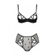 Эротический комплект с рисунком Passion LOVELIA BIKINI black S/M