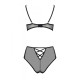 Эротический комплект с рисунком Passion LOVELIA BIKINI black S/M