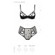 Эротический комплект с рисунком Passion LOVELIA BIKINI black S/M