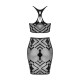 Эротический полупрозрачный комплект Obsessive K101 top & skirt топ, черная юбка S/M/L