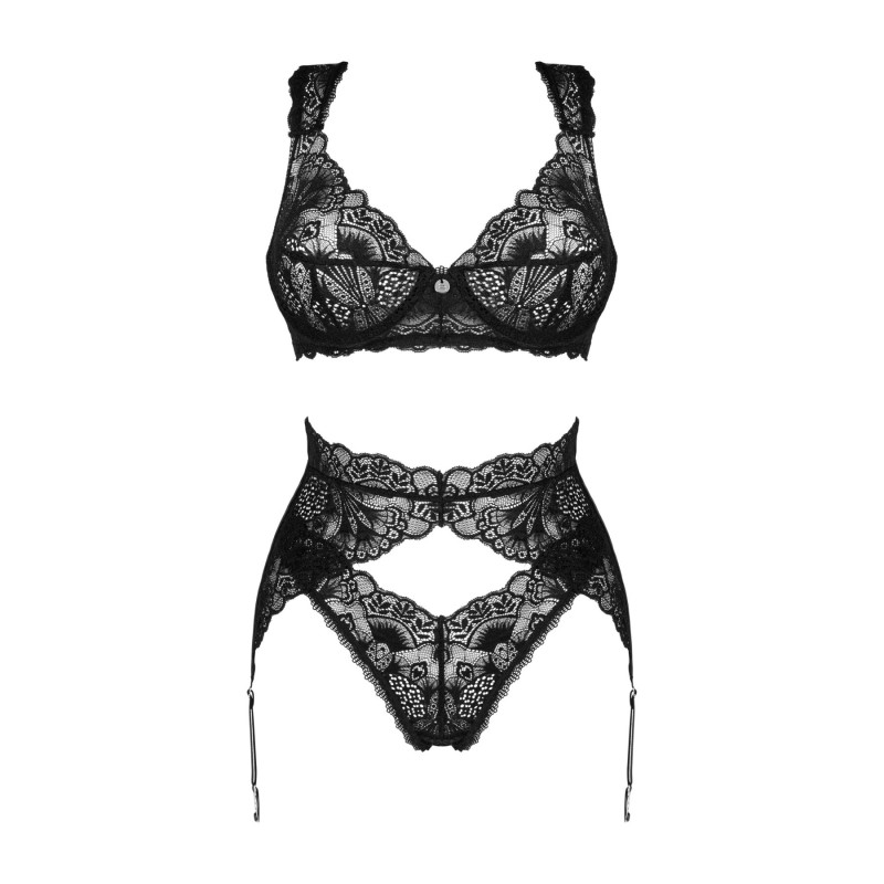 Obsessive Donna Dream 3-pcs set черный XL/2XL