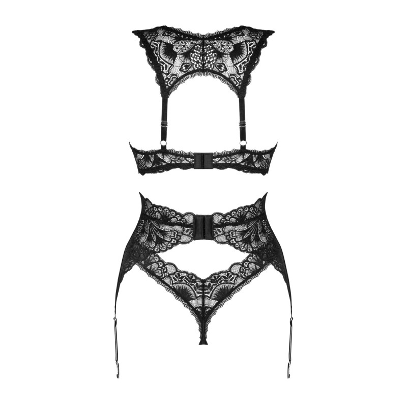 Obsessive Donna Dream 3-pcs set черный XL/2XL