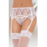 Пояс для чулок и трусики Softline Garterbelt 3311 Белые M/L
