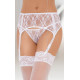 Пояс для чулок и трусики Softline Garterbelt 3311 Белые M/L