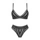 Комплект белья Obsessive Natilya 2-pcs set бюстгальтер, трусики, black XS/S