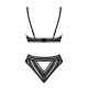 Комплект белья Obsessive Natilya 2-pcs set бюстгальтер, трусики, black XS/S