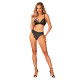 Комплект белья Obsessive Natilya 2-pcs set бюстгальтер, трусики, black XS/S