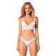 Эротический комплект Obsessive Heavenlly 2-pcs set бюстгальтер и танга белый XS/S