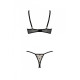 Эротический комплект Passion MARINA SET WITH OPEN BRA, S/M, beige, открытые чашки