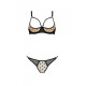 Эротический комплект Passion MARINA SET WITH OPEN BRA, S/M, beige, открытые чашки