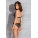 Комплект Passion AMBERLY SET black, XXL/XXXL, бралетт и трусики бразилиана