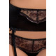 Сексуальный комплект Passion BRIDA SET WITH OPEN BRA L/XL Черный