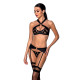 Набор сетчатый с узором Passion Hima Set black S/M