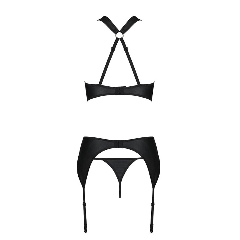 Набор сетчатый с узором Passion Hima Set black S/M