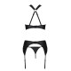 Набор сетчатый с узором Passion Hima Set black S/M
