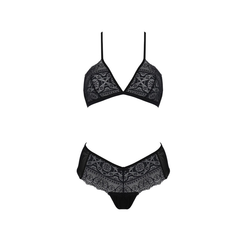 Комплект Passion KERRIA BIKINI black, S/M, бралетт и трусики-бикини