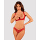 Obsessive Lacelove cupless 2-pcs set червоний XS/S