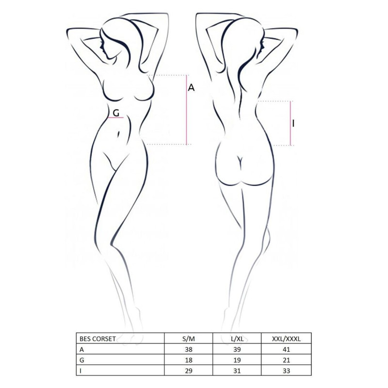 Корсет Passion BES CORSET S/M Черный