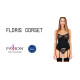 Корсет с пажами Passion FLORIS CORSET black S/M