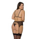 Корсет із пажами Passion Amberly Corset black 4XL/5XL