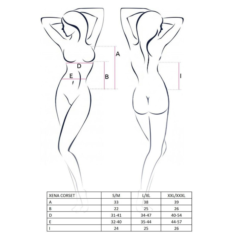 Еротичний Корсет Passion Erotic Line XENA CORSET L/XL Білий
