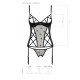 Корсет з підв'язками + стрінги Passion LOVELIA CORSET black S/M