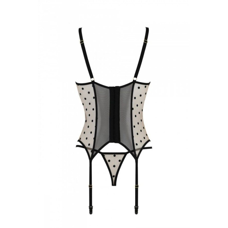 Корсет Passion MARINA CORSET, L/XL, beige, с открытыми чашками