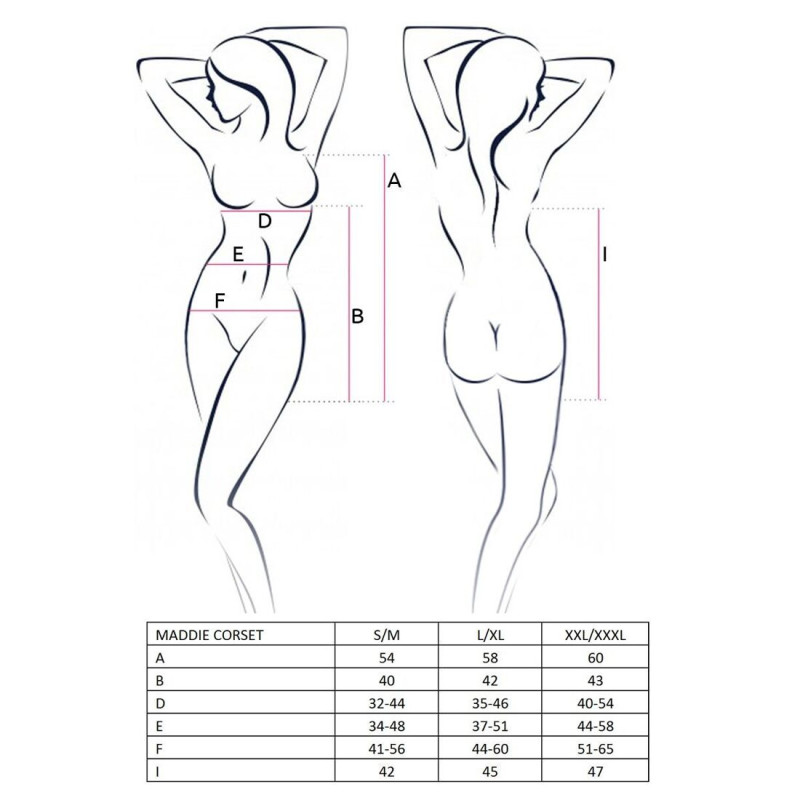 Корсет-платье Passion Erotic Line MADDIE CORSET S/M Черное