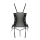 Сетчатый корсет из экокожи Passion Malwia Corset black S/M