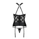 Сетчатый комплект с узором Passion Hima Corset black L/XL