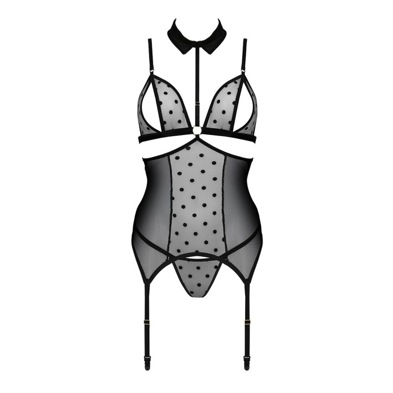 Корсет с открытой грудью Passion DOMINICA CORSET black S/M