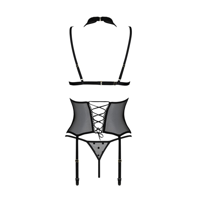 Корсет с открытой грудью Passion DOMINICA CORSET black S/M