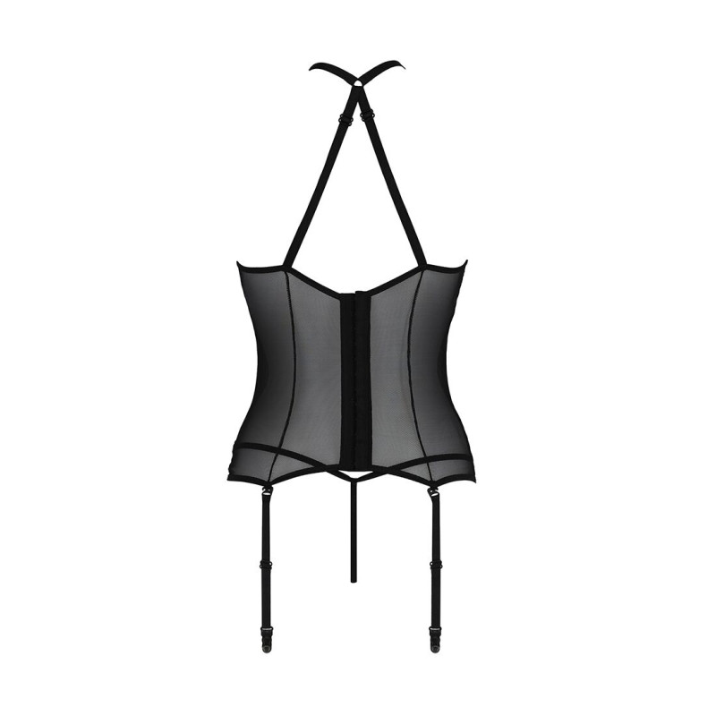 Корсет с пажами Passion SATARA CORSET black S/M