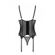 Корсет Passion MARINA CORSET, S/M, black, с открытыми чашками