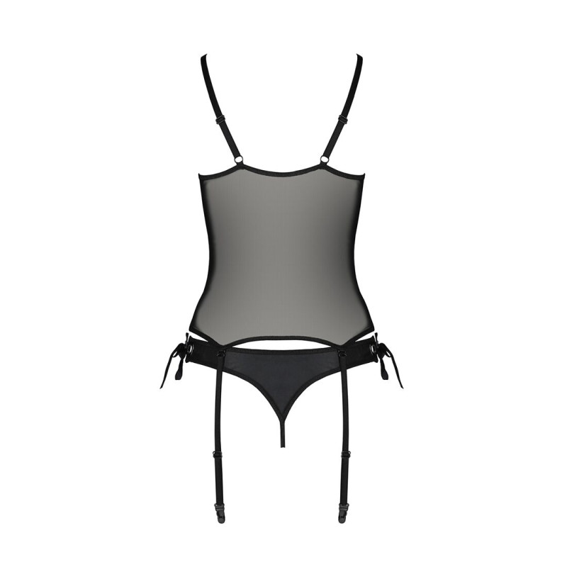 Корсет зі шнурівкою Passion NESSY CORSET black S/M