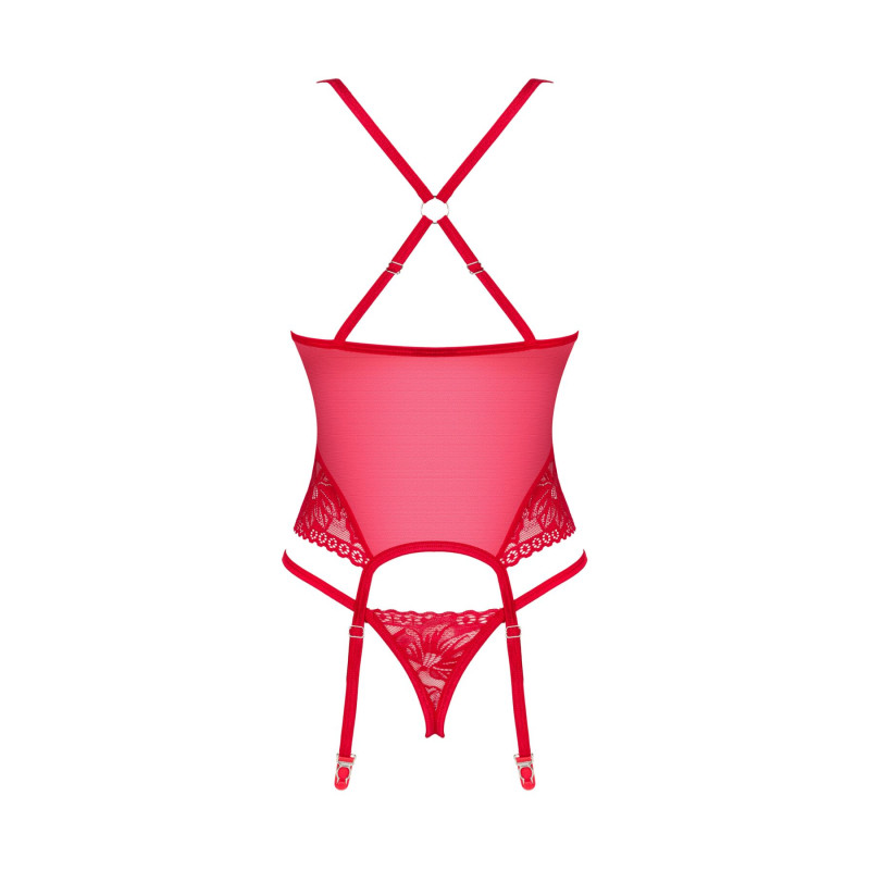 Obsessive Lacelove corset красный XL/2XL