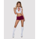 Эротический костюм студентки Obsessive Student 4 pcs costume красно-белый L/XL
