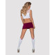 Эротический костюм студентки Obsessive Student 4 pcs costume красно-белый L/XL