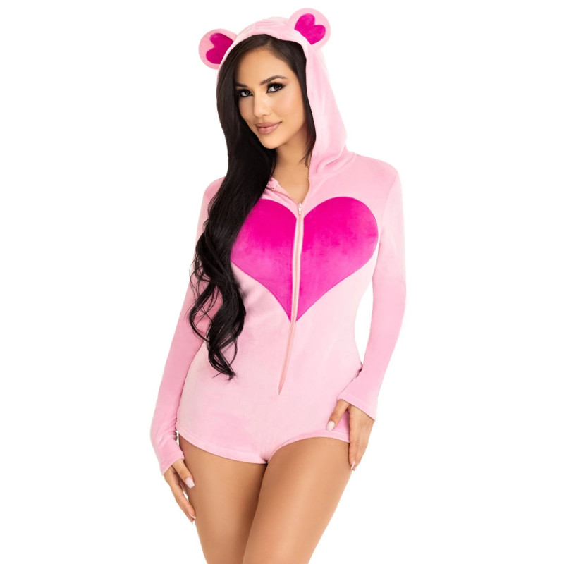 Комбінезон «Солодкий ведмедик» Leg Avenue Sweetheart Bear Velvet Romper S