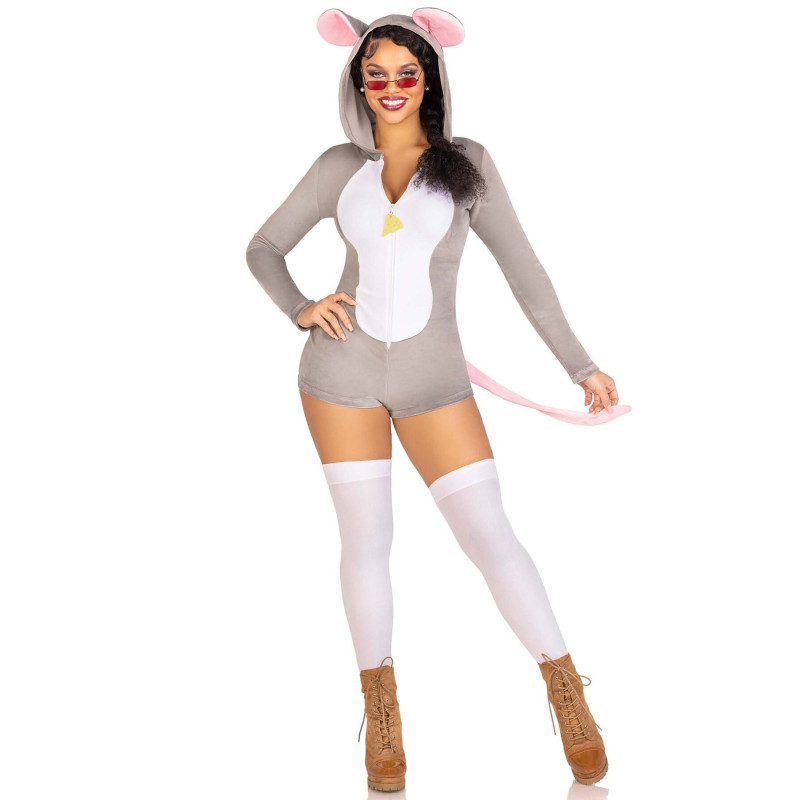 Комбинезон-костюм мышки Leg Avenue Comfy Mouse L, с капюшоном