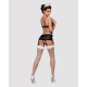 Эротический костюм горничной Obsessive Maidme set 5pcs черно-белый S/M
