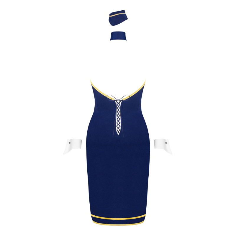 Эротический костюм стюардессы Obsessive Stewardess uniform голубой M/L