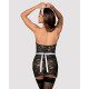 Эротический костюм горничной Obsessive Servgirl costume черно-белый S/M