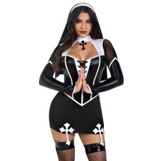 Костюм монашки Leg Avenue Holy Hottie Dress XS