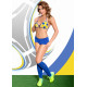 Рольовий костюм SoftLine Viktoria Жовтий/Синій S/M