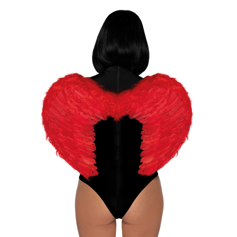 Крила дияволиці Leg Avenue devil wings Red, справжнє пір’я