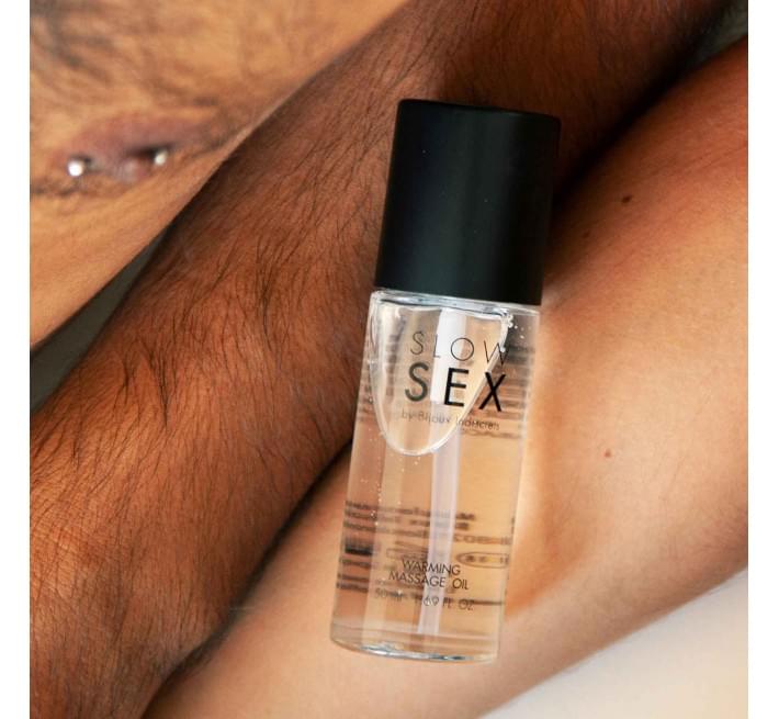 Разогревающее съедобное массажное масло Slow Sex Bijoux Indiscrets WARMING MASSAGE OIL