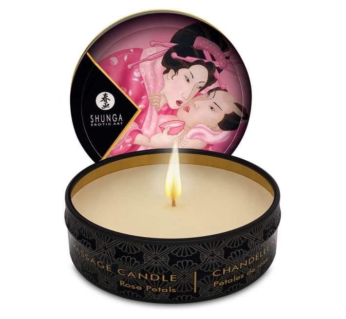 Массажная свеча Shunga Mini Massage Candle Rose Petals 30 мл