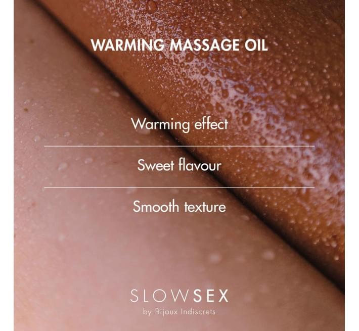 Розігріваюча їстівна масажна олія Slow Sex Bijoux Indiscrets WARMING MASSAGE OIL