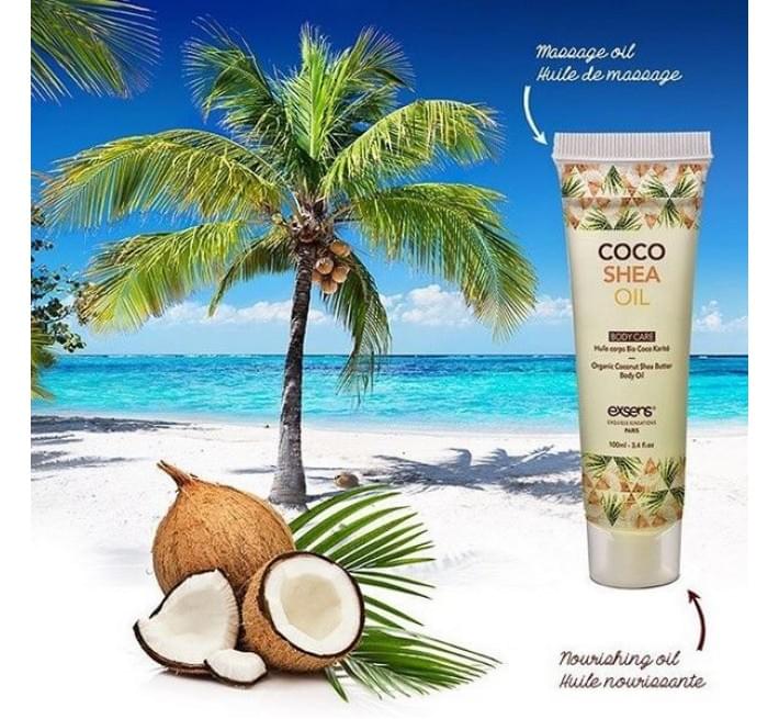 Органическое кокосовое масло Карите Ши для тела EXSENS Coco Shea Oil 100 мл